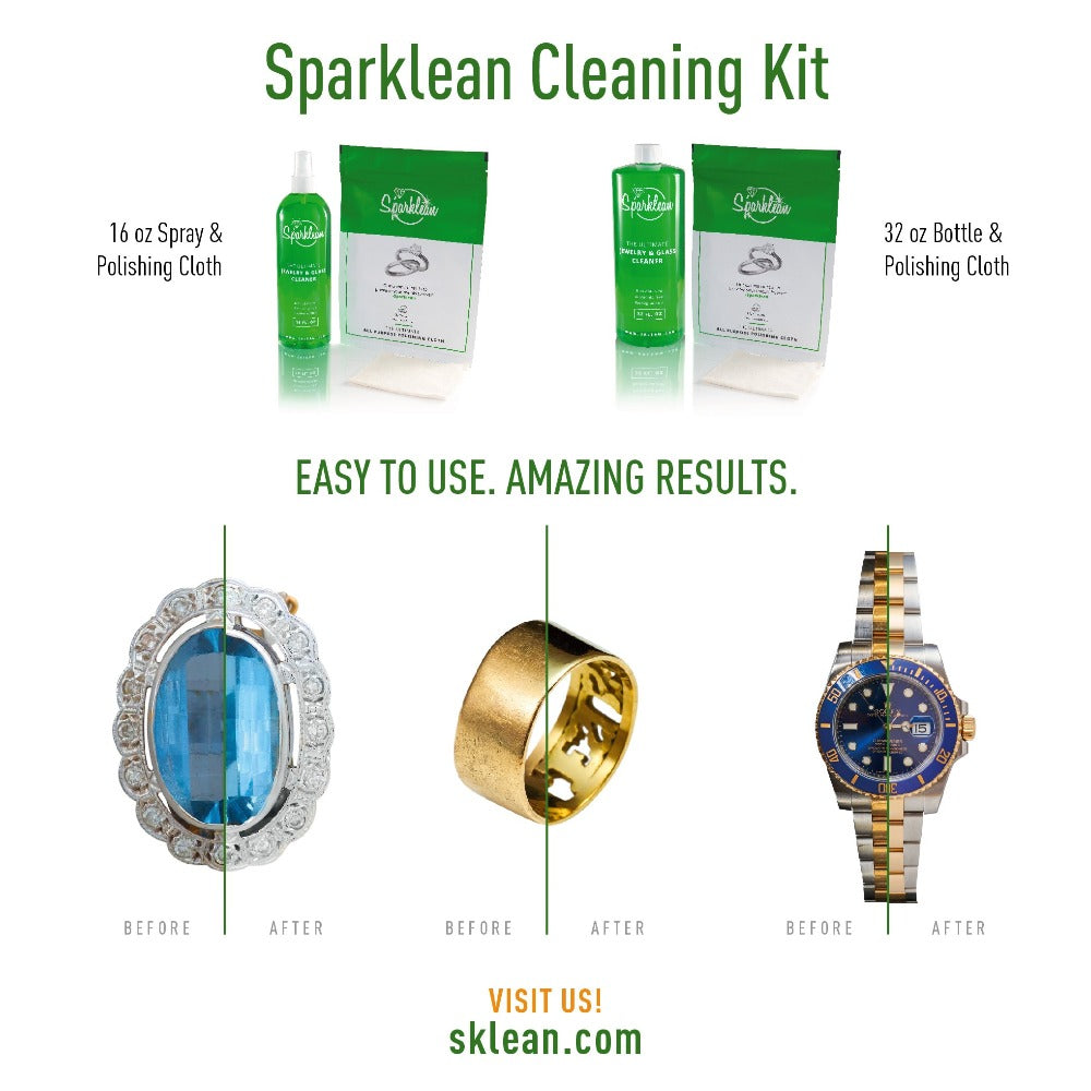 Sparklean - Cleaning Kit Bundle 16 oz Spray & Polishing Cloth - Sparklean